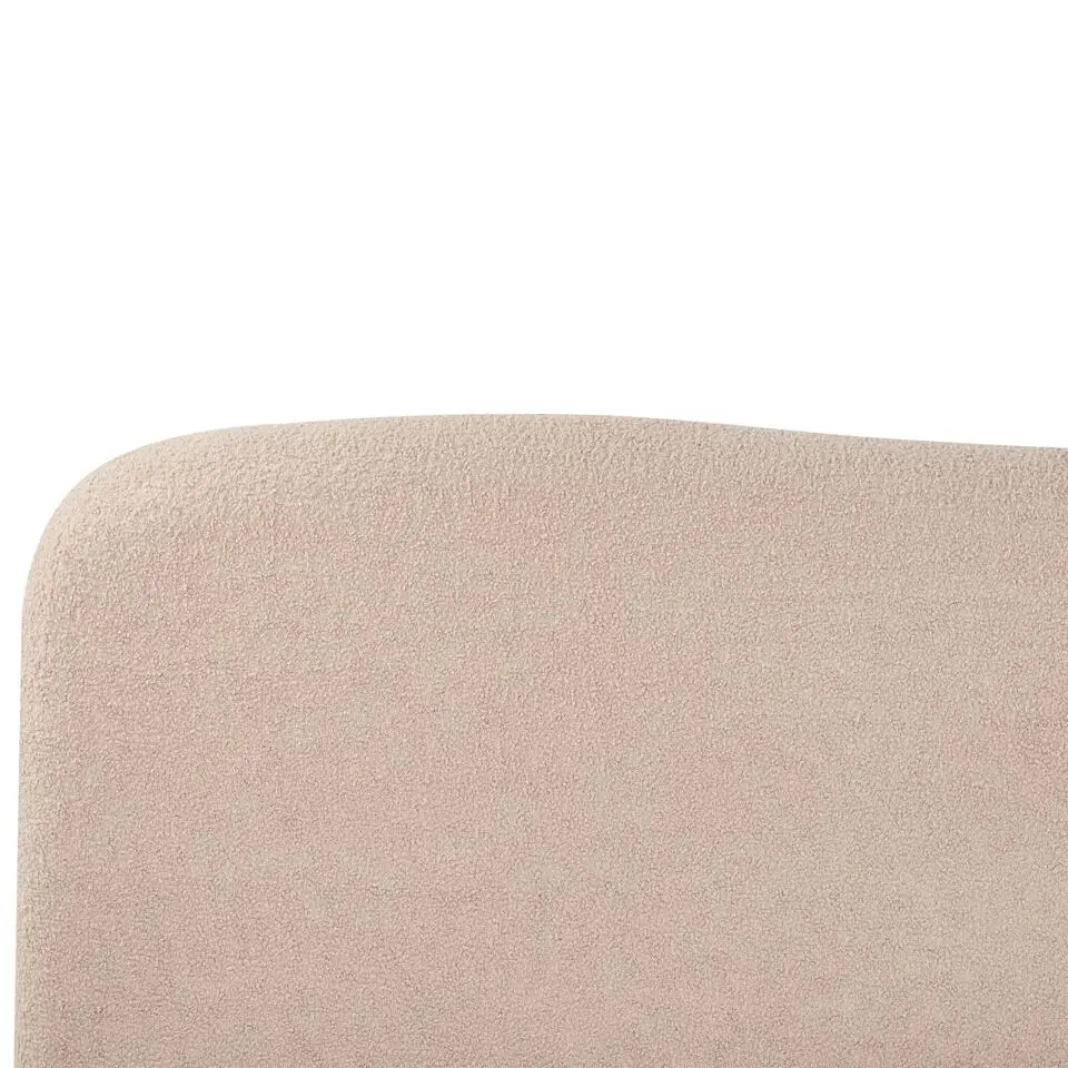 BLAGNAC - Tweepersoonsbed - Beige - 140 x 200 cm - Bouclé