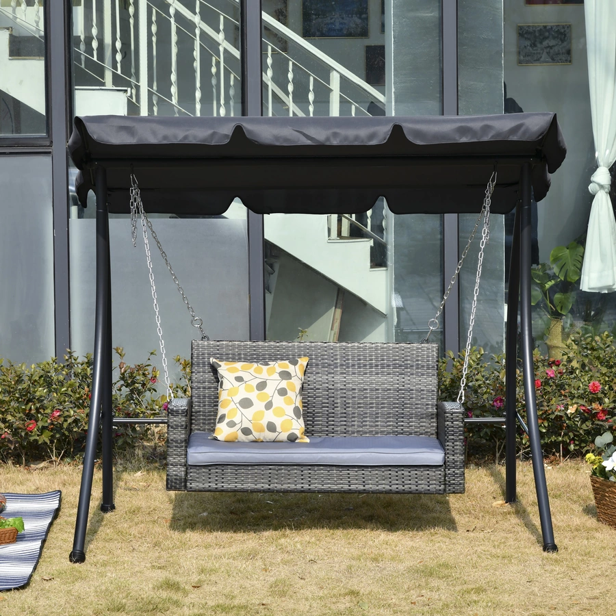 Outsunny 2-Sitzer Hollywoodschaukel grau