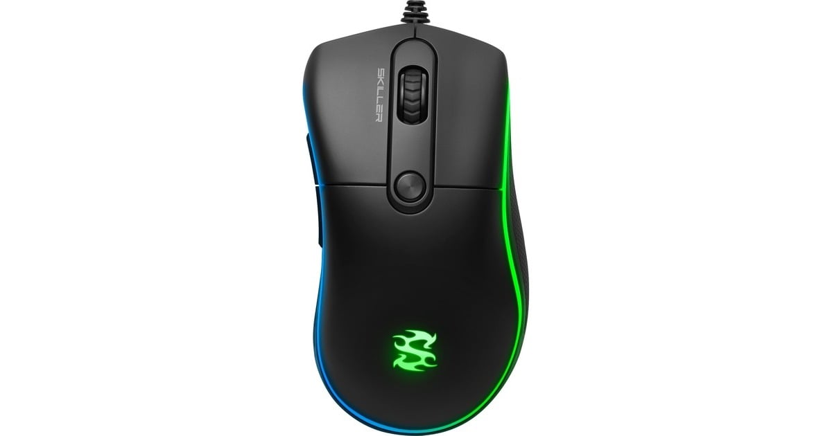 SharkoonSKILLER SGM2 optische gaming muis  (Zwart, 400 - 6400 dpi, RGB leds)