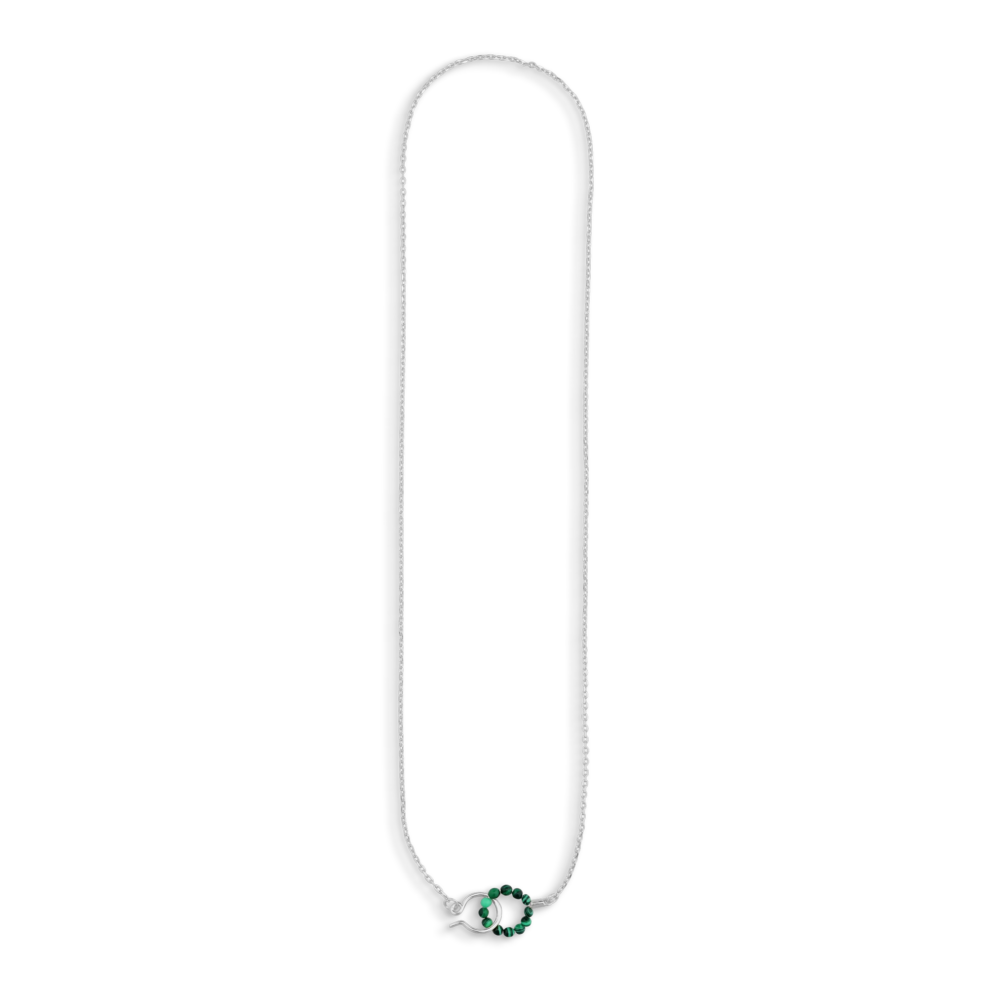Jane Kønig  Bermuda Malachite Lock halskæde - sølv