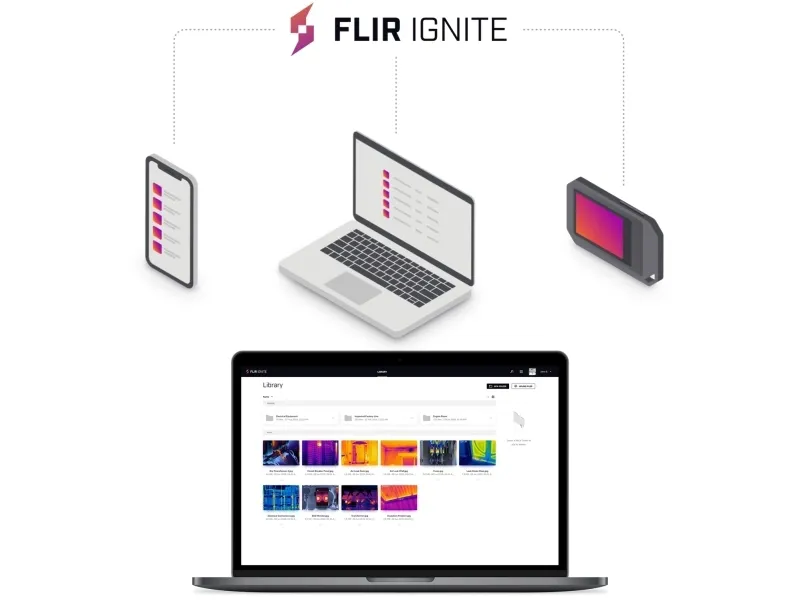FLIR C3-X - Termisk og visuelt lyskamerakombo - kompakt - 0.012 MP - Wi-Fi - sort