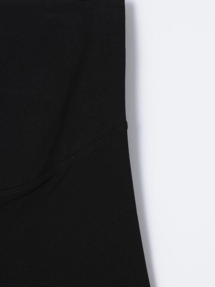 Calça legging de ciclismo para gestantes - Preta