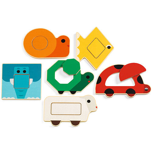 Djeco puzzel duobasic - 6x2st