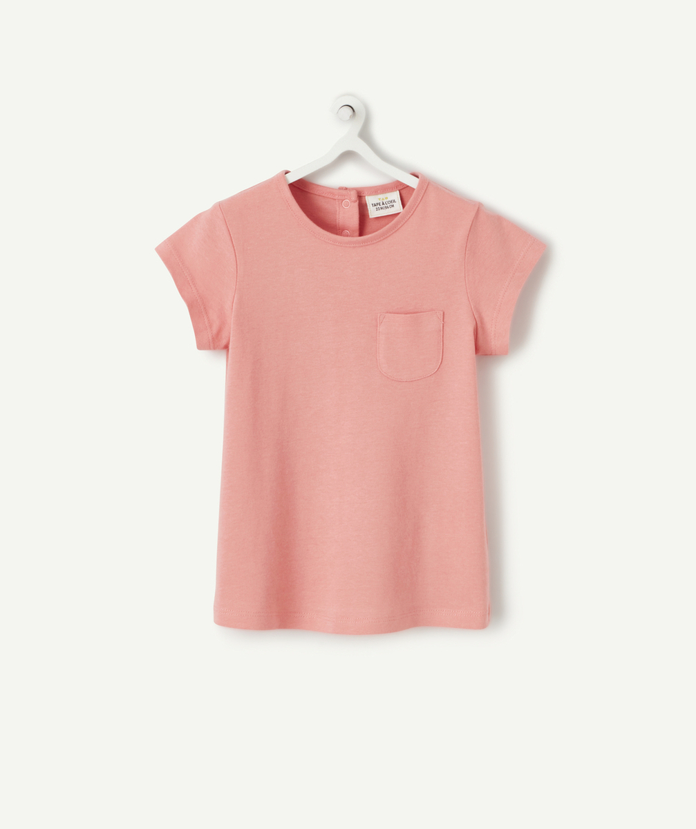 T-SHIRT BÉBÉ FILLE EN COTON ROSE