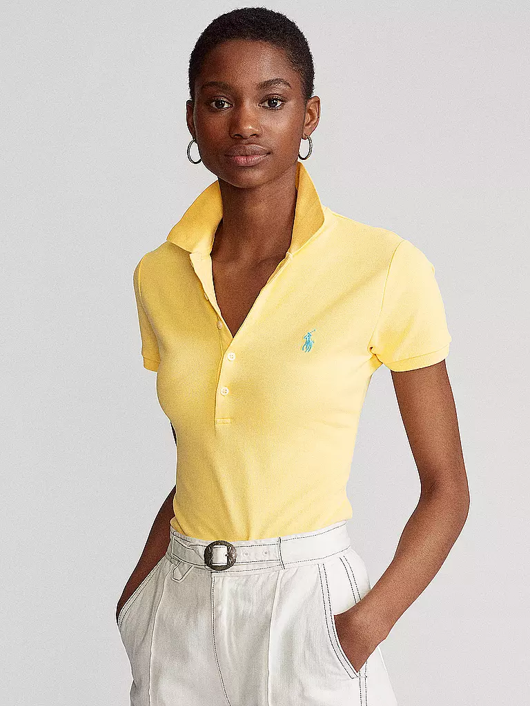POLO RALPH LAUREN Poloshirt Slim Fit JULIE gelb