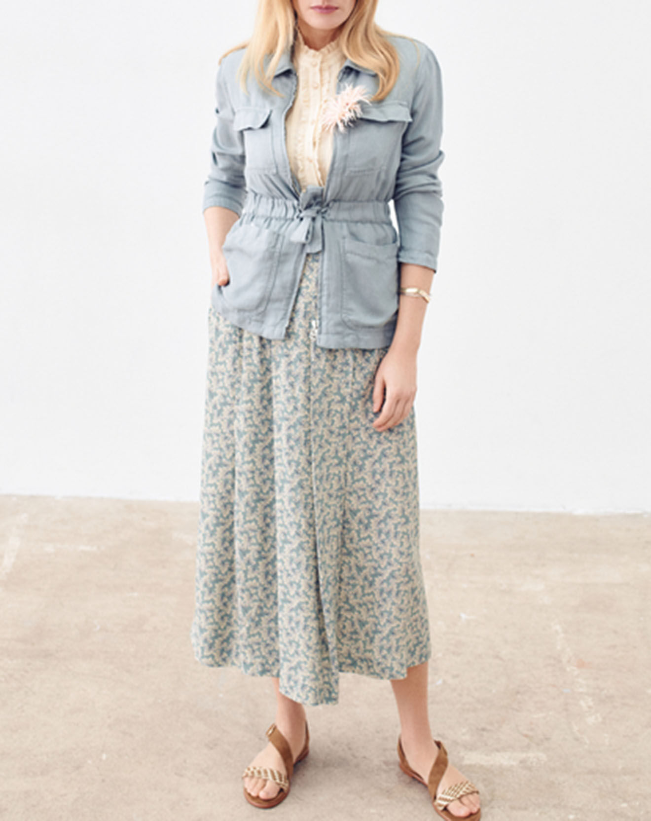 Caroll Veste en Lin mélangé Aurelia céladon