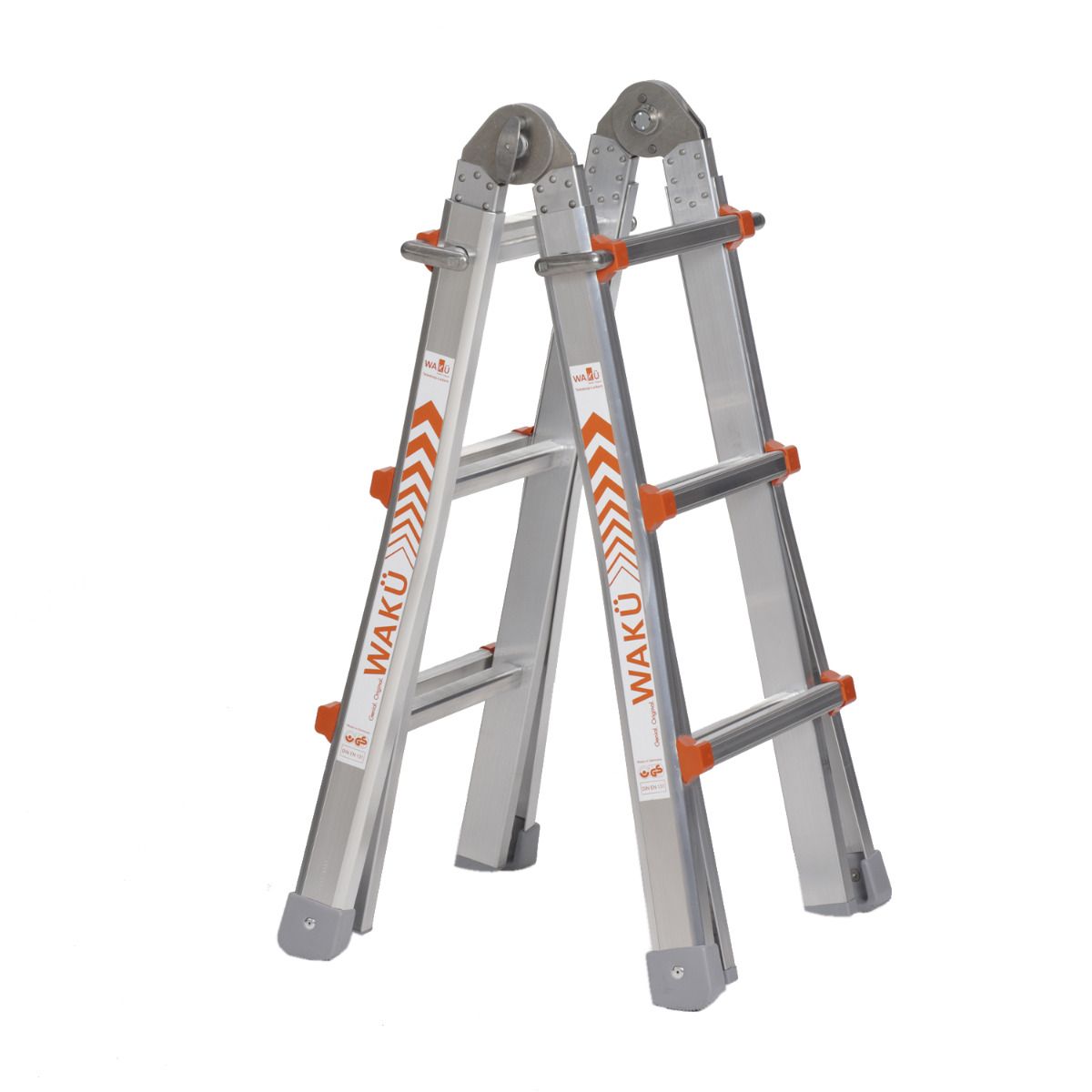 Waku Telescoopladder vouwladder 4x3 treden - 1413800100