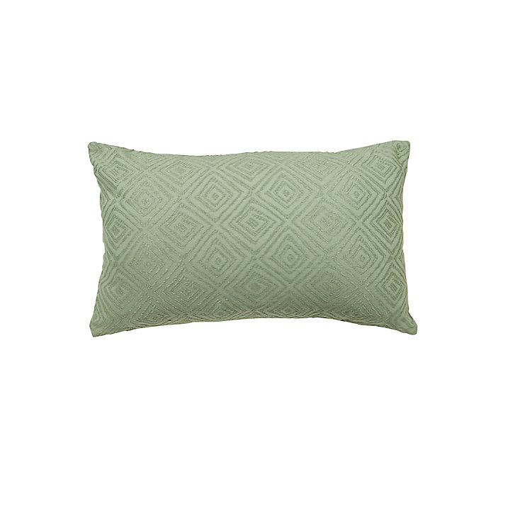 Coussin intérieur effet ethnique vert pâle GoodHome L. 30 cm x l. 50 cm x Ep. 5 cm