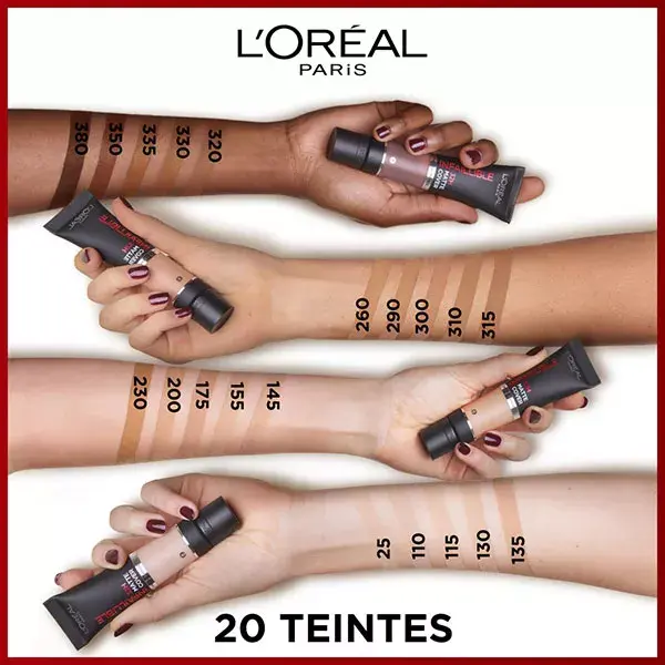 Base L'Oréal Paris Infallible 32h Matte Cover nº 155 com subtom rosado 30ml