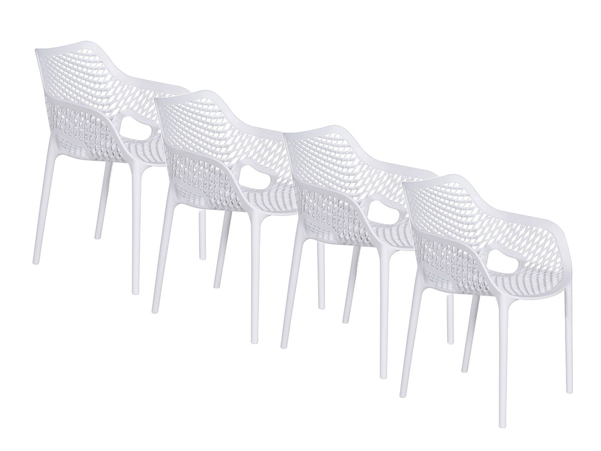 Garden Impressions Air XL set van 4 tuinstoelen - White