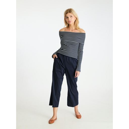 Neo Noir Lessy Stripe Bluse, Dark Navy, 38
