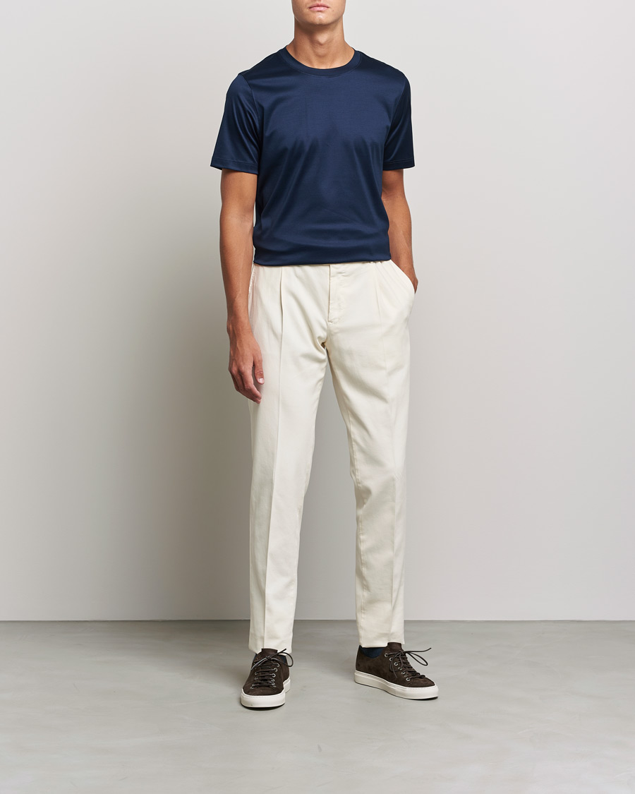 Eton Filo Di Scozia Cotton T-Shirt Navy