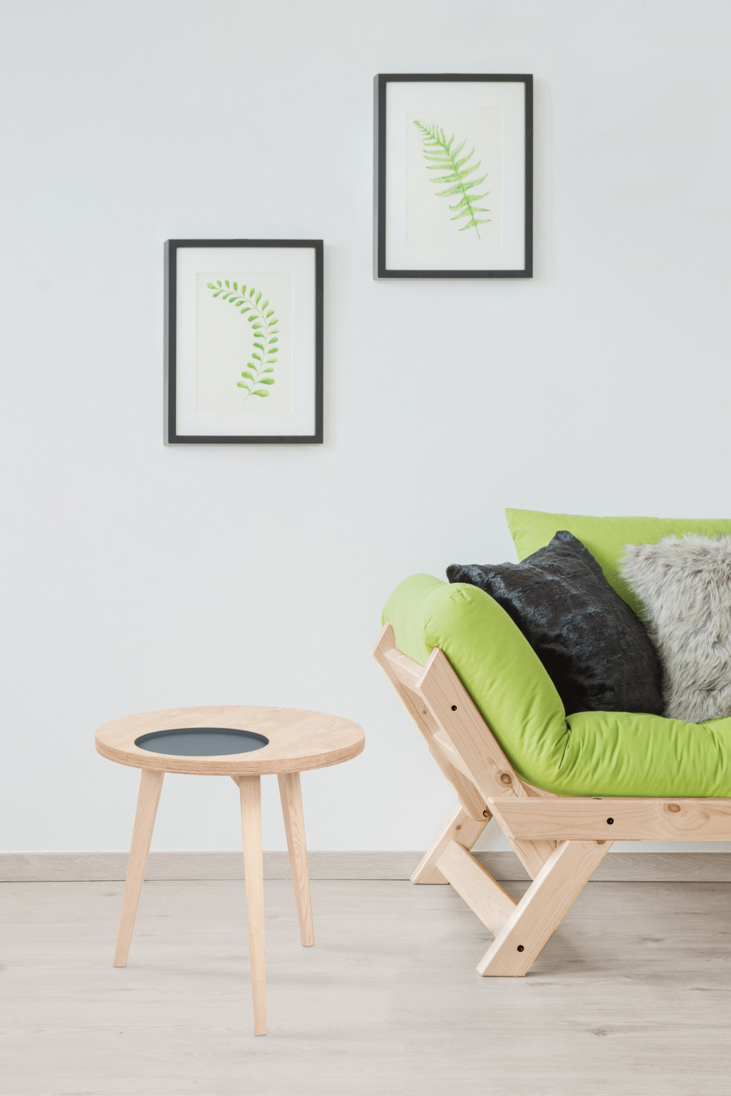 Beistelltisch ADDISON - Esche-grau - 50 cm