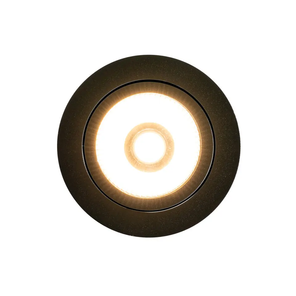 Qazqa professional inbouwspots gaius zwart geïntegreerde led