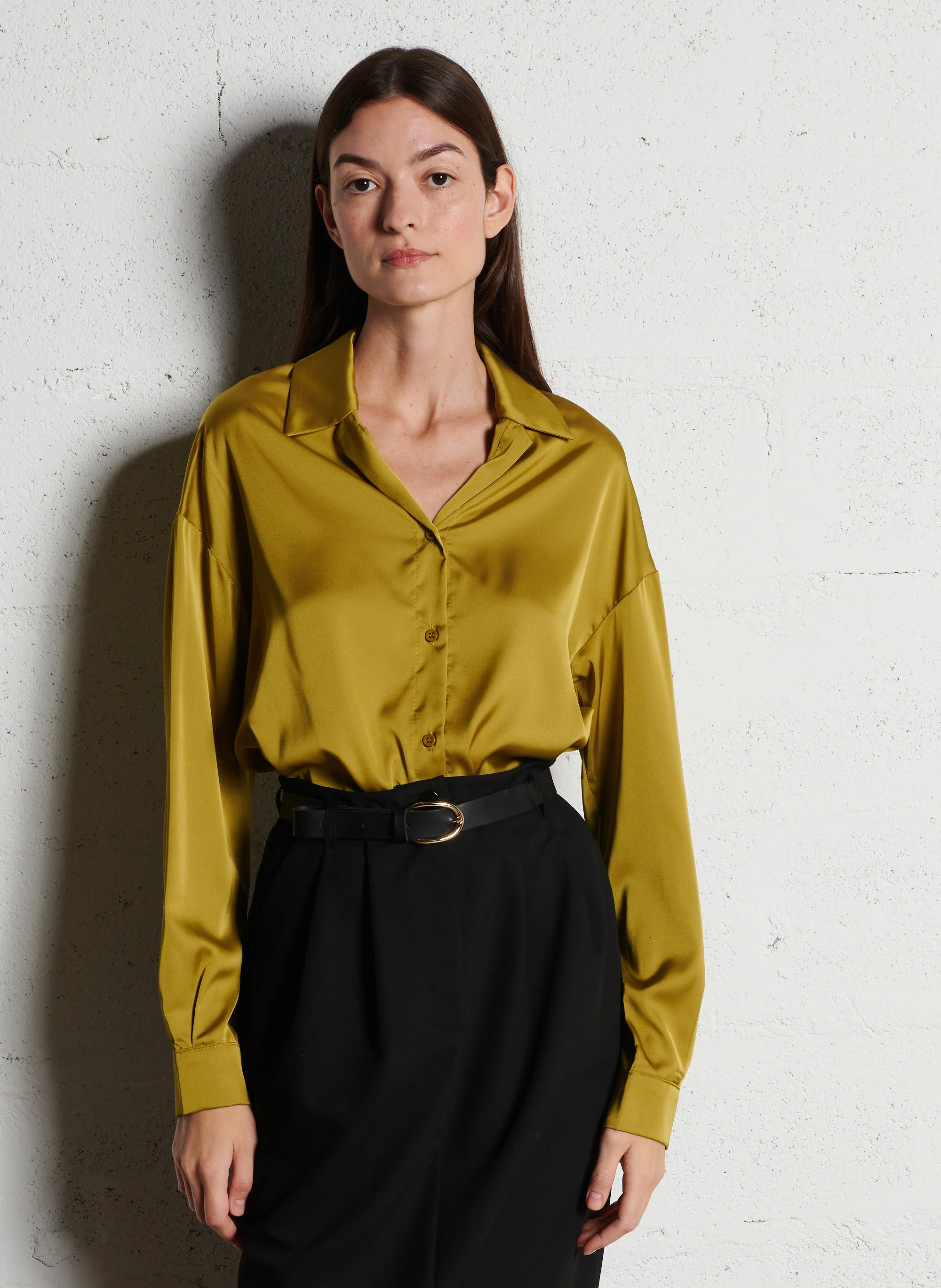Chemise col classique| Jaune