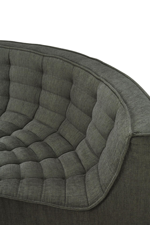 Ethnicraft N701 bank rond hoekelement Eco fabric Graphite