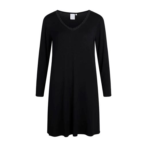 CCDK Jacqueline Langærmet Natkjole, Black, M