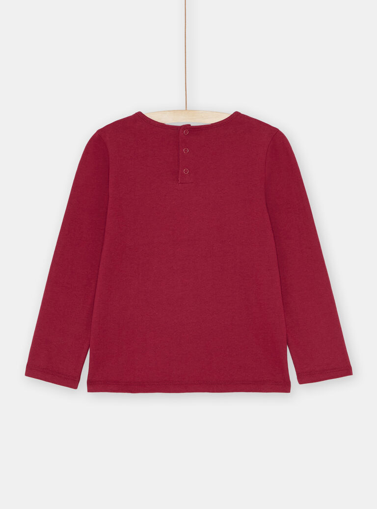 T-shirt prune à manches longues