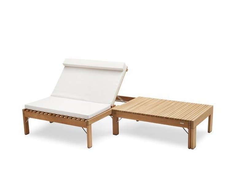 Fritz Hansen Riviera lounge ligbed tuinkussen Charcoal