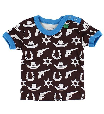 Freds World T-Shirt - Braun/Türkis m. Cowboy