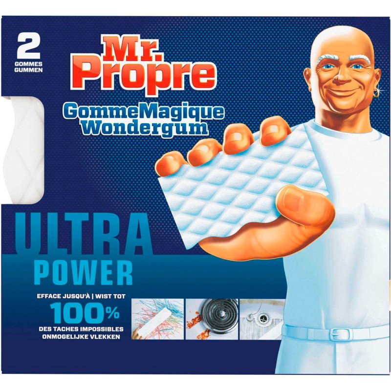 Eponge gomme magique Ultra Power - Mr Propre - Paquet de 2