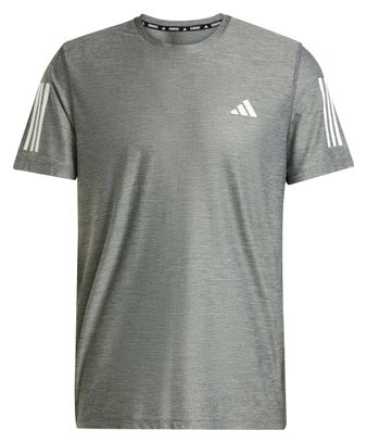 Maillot manches courtes adidas Own The Run Gris Homme