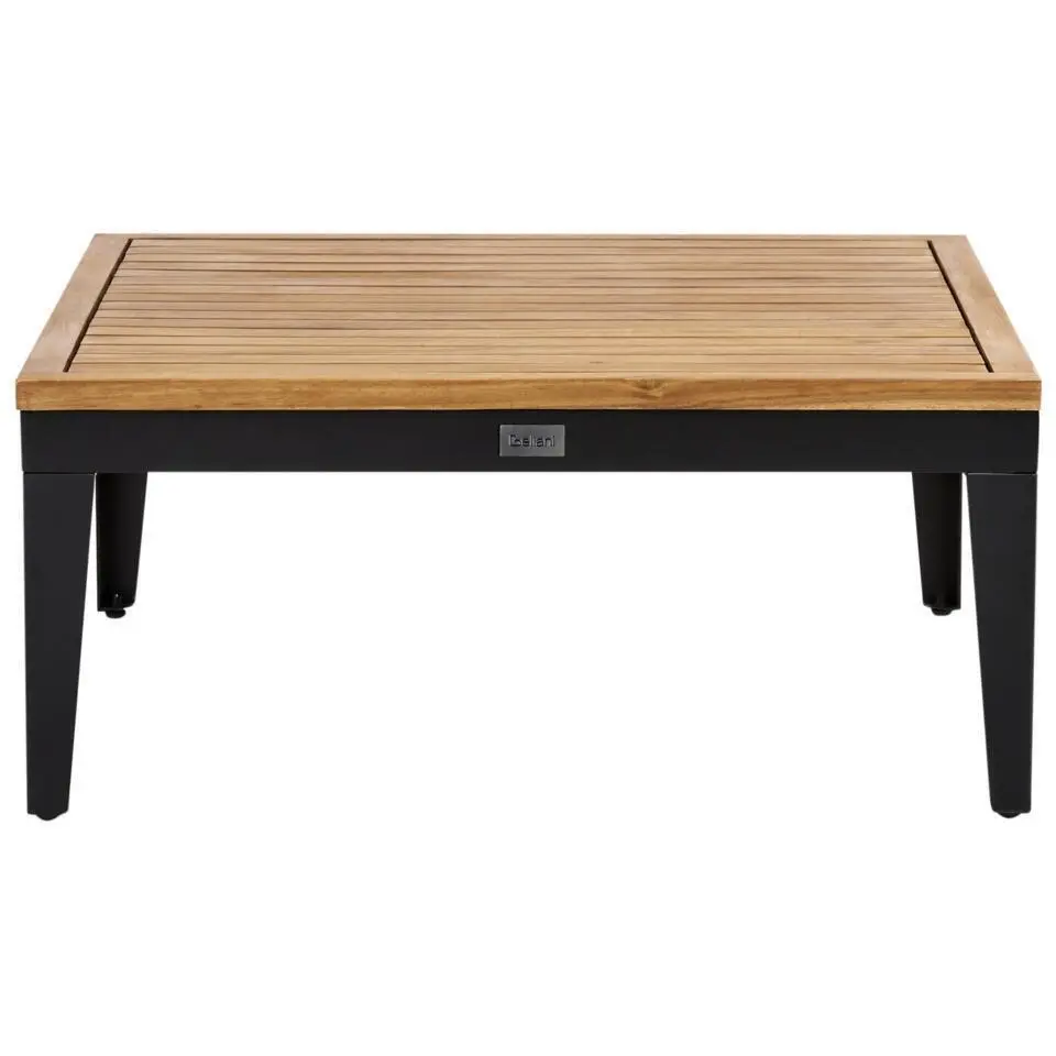BRACCIANO - Loungeset 3-zits ottomaan - Lichtbeige - Acaciahout