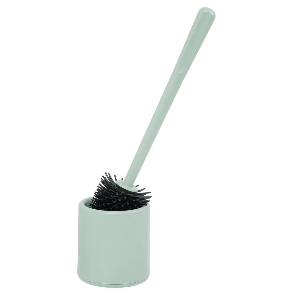 Brosse WC silicone ronde avec support plastique vert