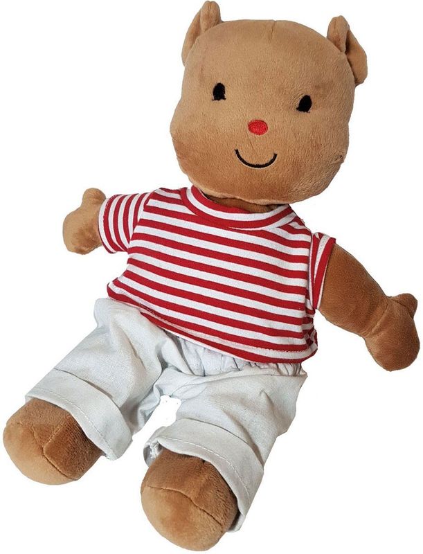 Bobbi - Knuffel - Rood Wit Gestreept - Pluche
