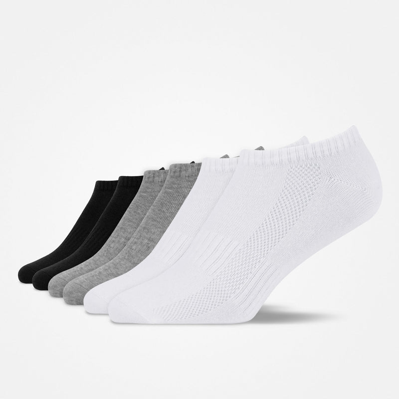 Premium Sneaker Socken aus Bambusviskose Mix (Schwarz/Weiß/Grau)
