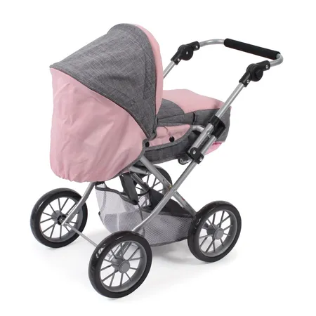 Bayer Chic 2000 Kombi-Puppenwagen Leni Melange grau-rosa