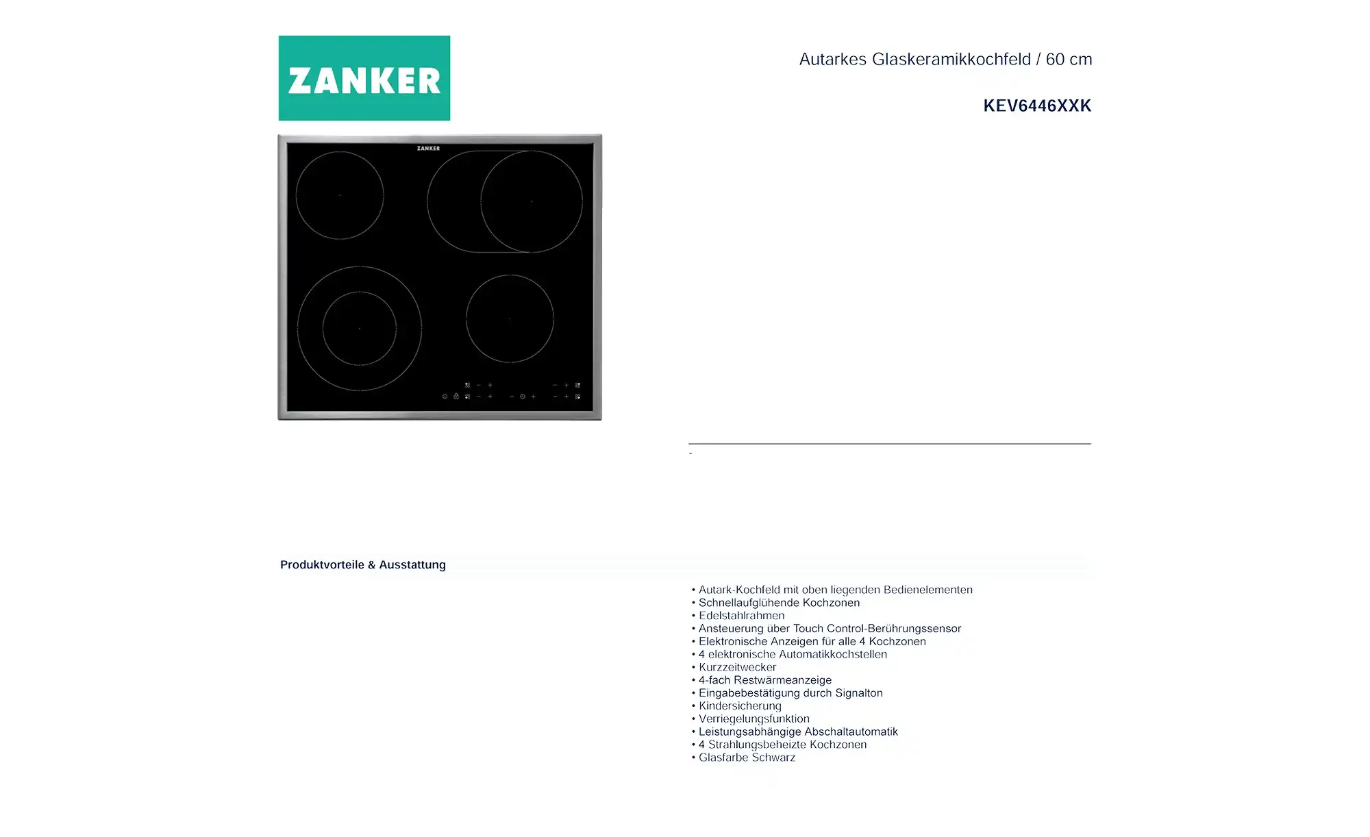 ZANKER Backofen-Set KOB25724XK + KEV6446XXK