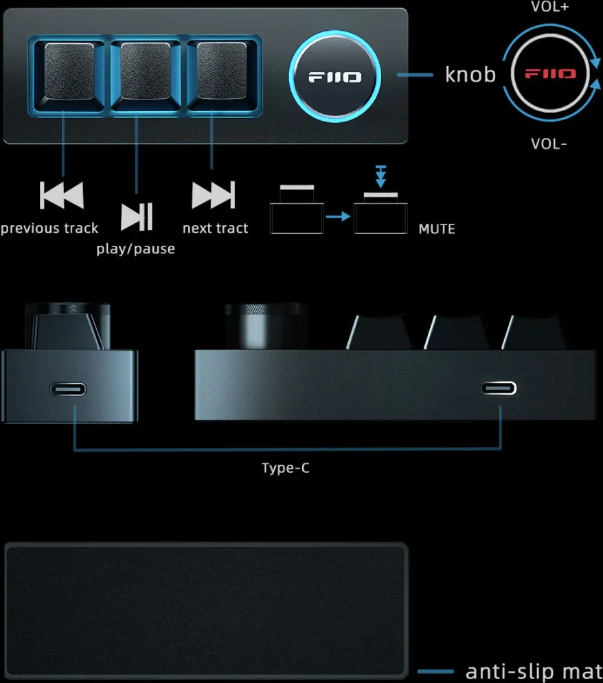 Fiio KB1K Noir Accessoires hi-fi