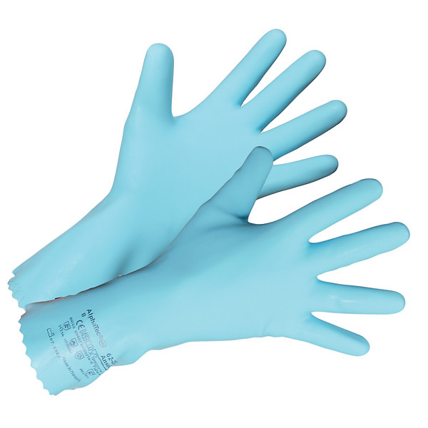 Gants de ménage Ansell Premium VersaTouch 62-201 bleus taille 8, lot de 12 paires