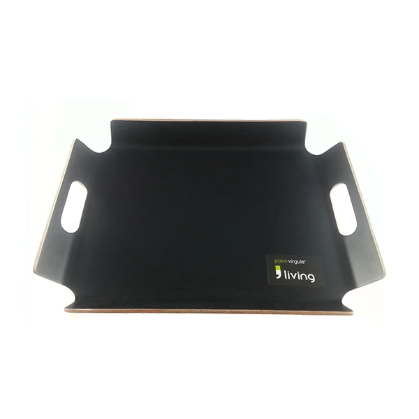 Plateau à bords relevés couleur 44 cm noir Point Virgule
