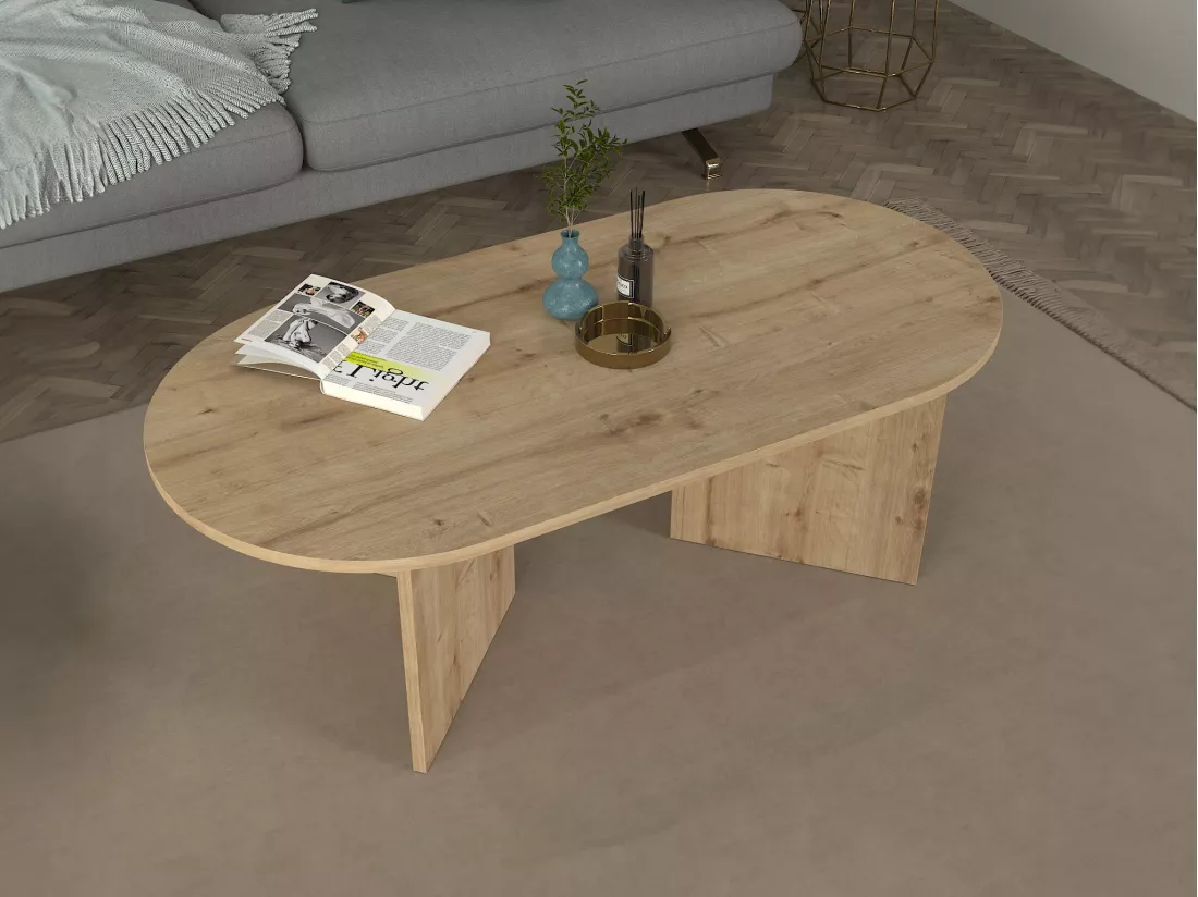 Table basse - Naturel clair - TOPANIA