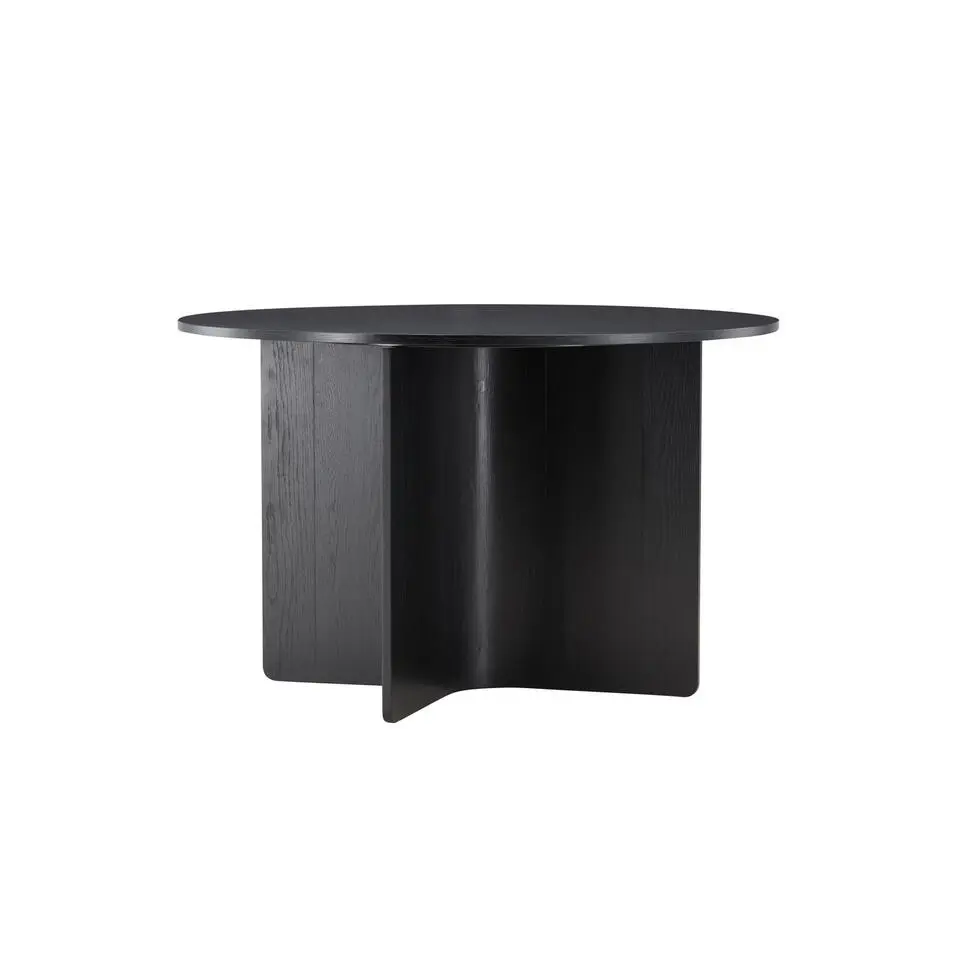 Eettafel Rond - Zwart MDF - 120x120x76cm - Tyresö