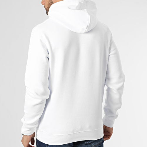 Sweat Capuche Logo Blanc Bleu Marine Or