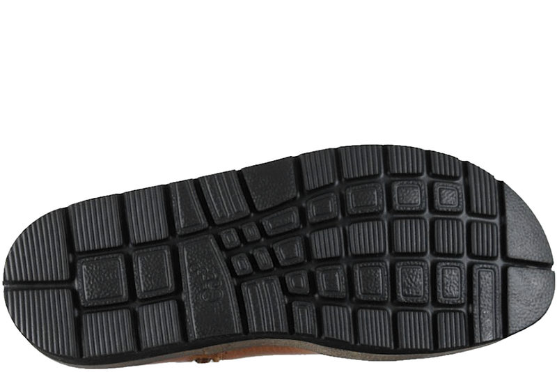 NEW FEET VINTERSTØVLE I BRUNT PRÆGET KALVESKIND
