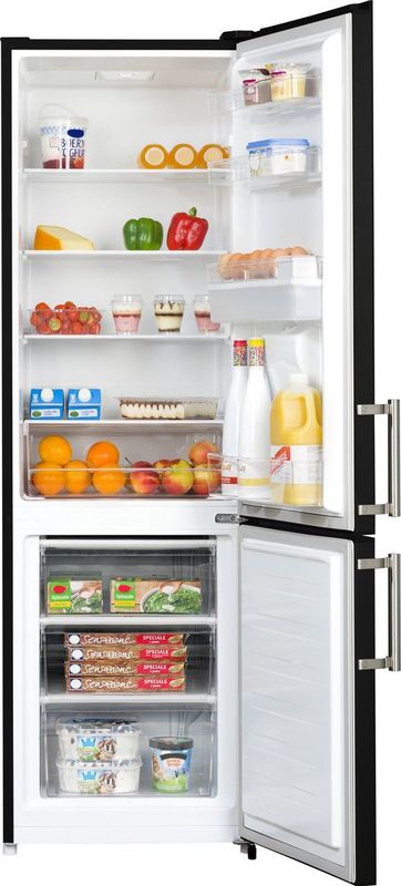 Everglades - Evud4049 - Koel-vriescombinatie - Zwart - Inhoud 268 L