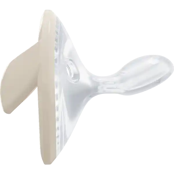 MommyFeel Silikon-Schnuller, 0-9 Monate, grau & beige