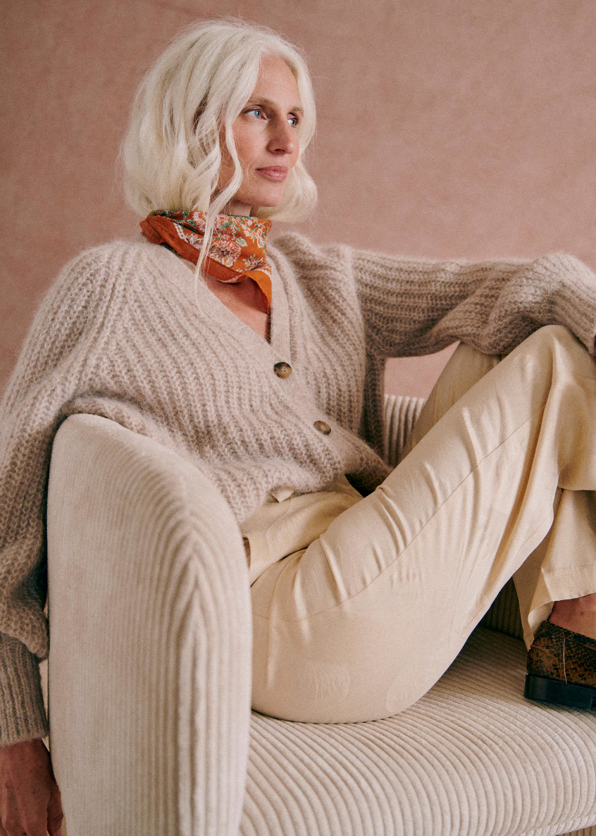 Gilet Basile - Beige Chiné Clair - E-SHOP/MAILLE 5905493