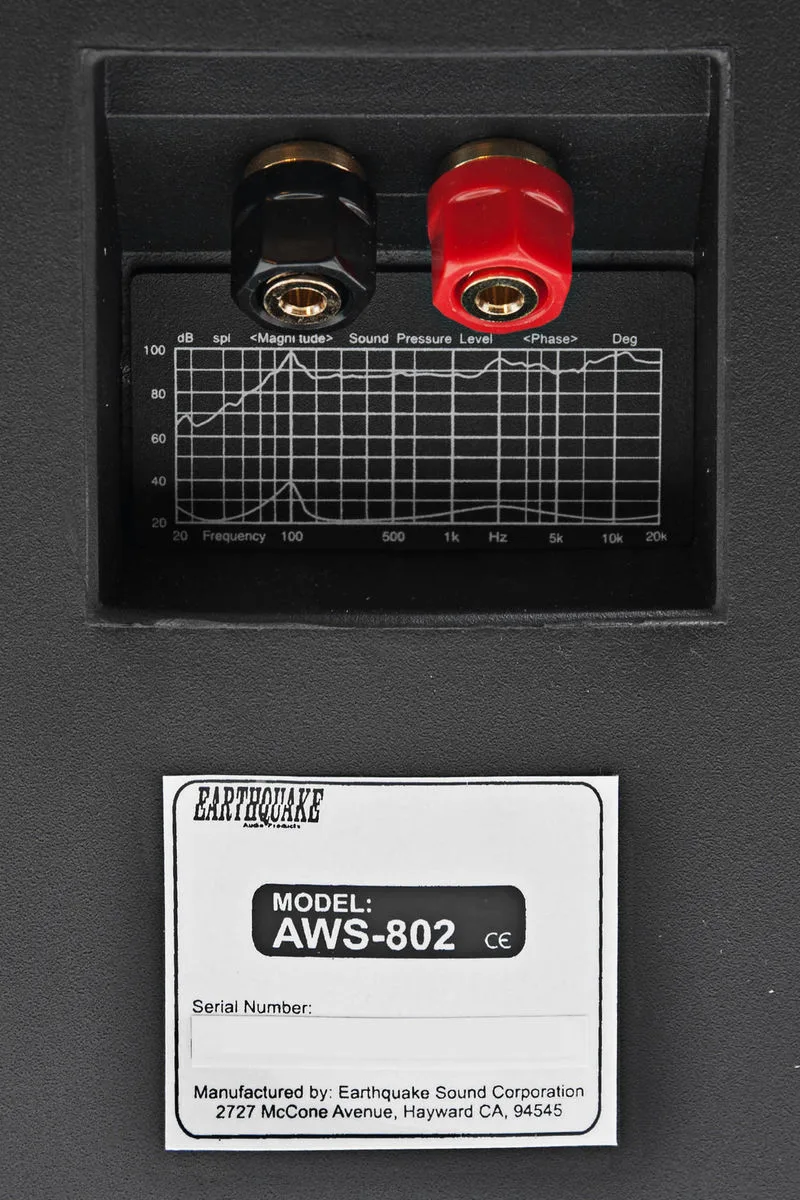 Earthquake AWS-802 Noir (la pièce) Enceintes d'extérieur