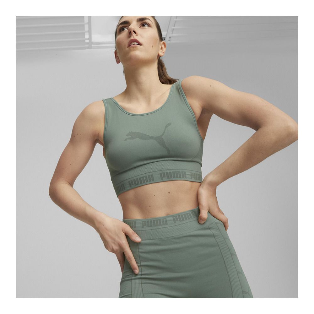 Puma EVOKNIT - Crop top Femme eucalyptus