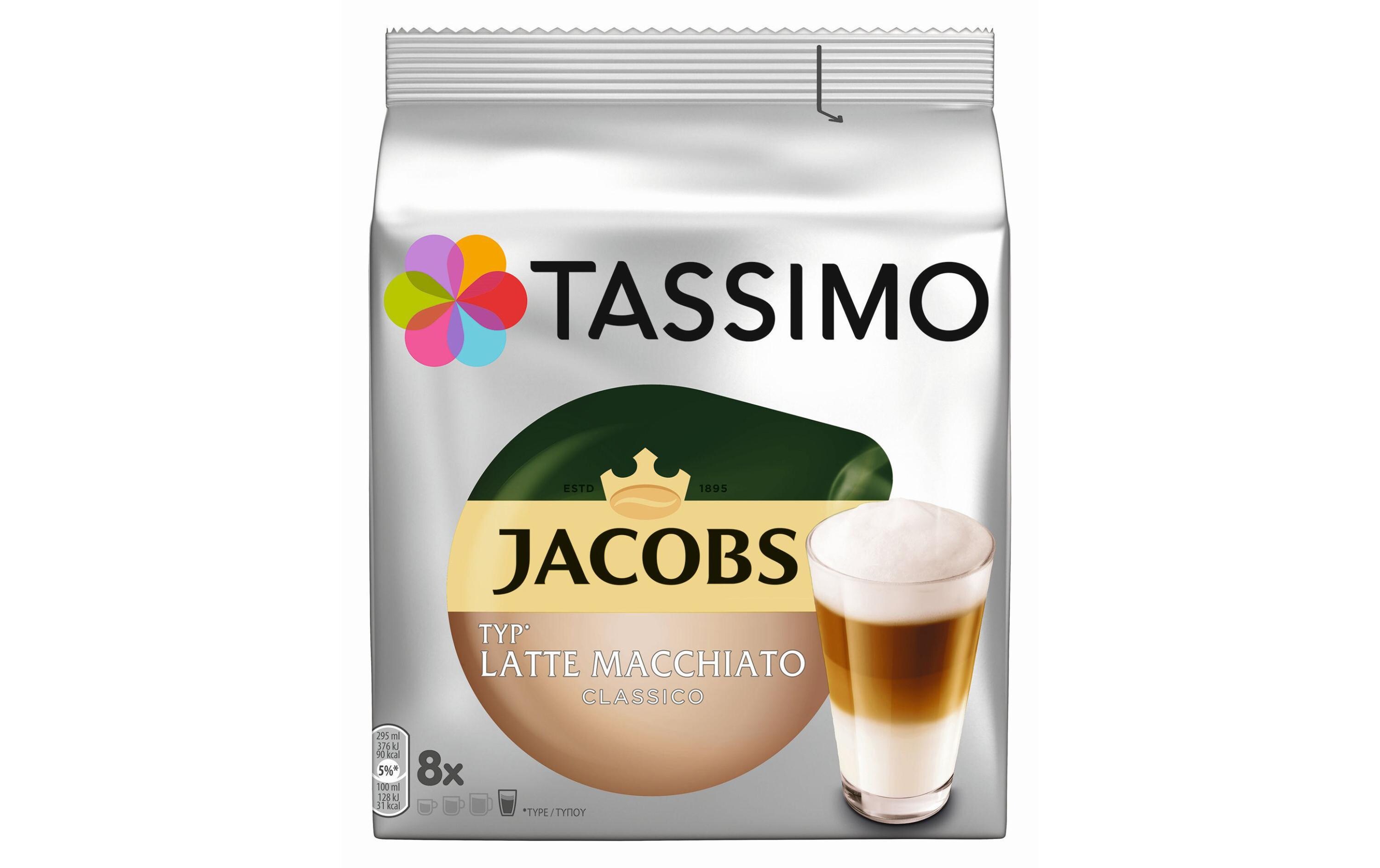 Kaffeekapseln T DISC Jacobs Latte Macchiato 8 PortionenT Disc für Tassimo, Typ Latte macchiato
