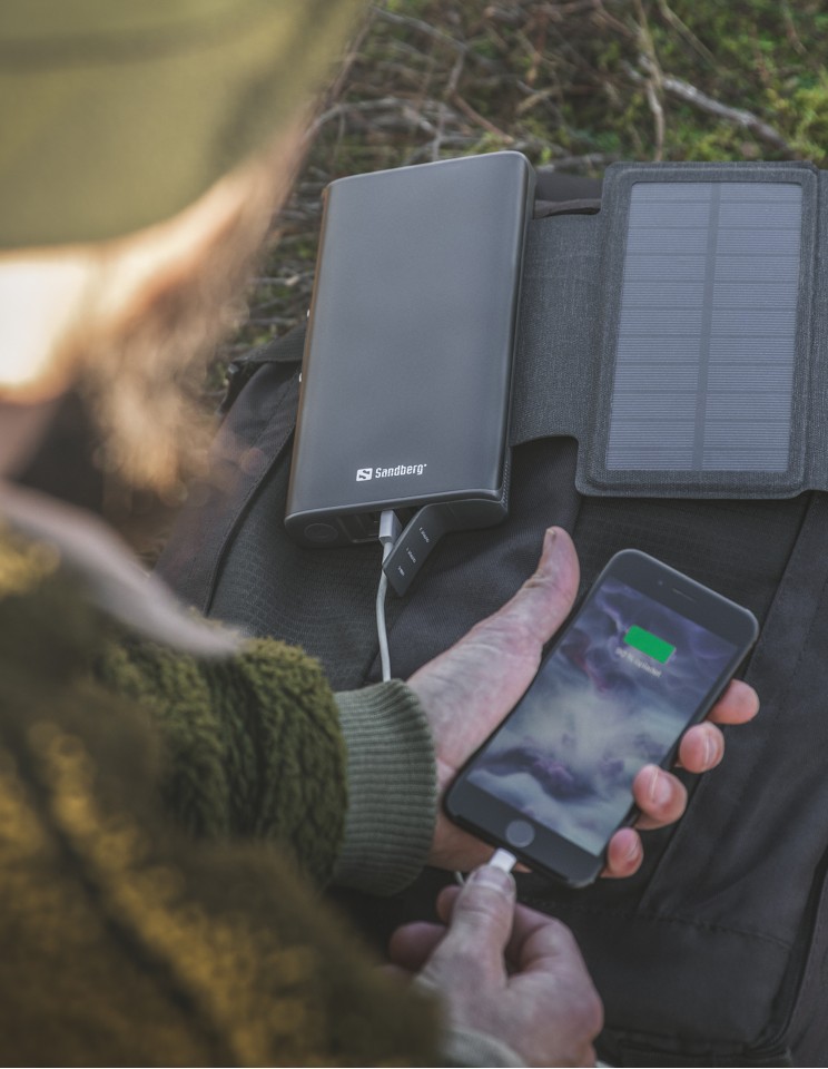 Sandberg - Solar 4-Panel Powerbank 25.000mAh