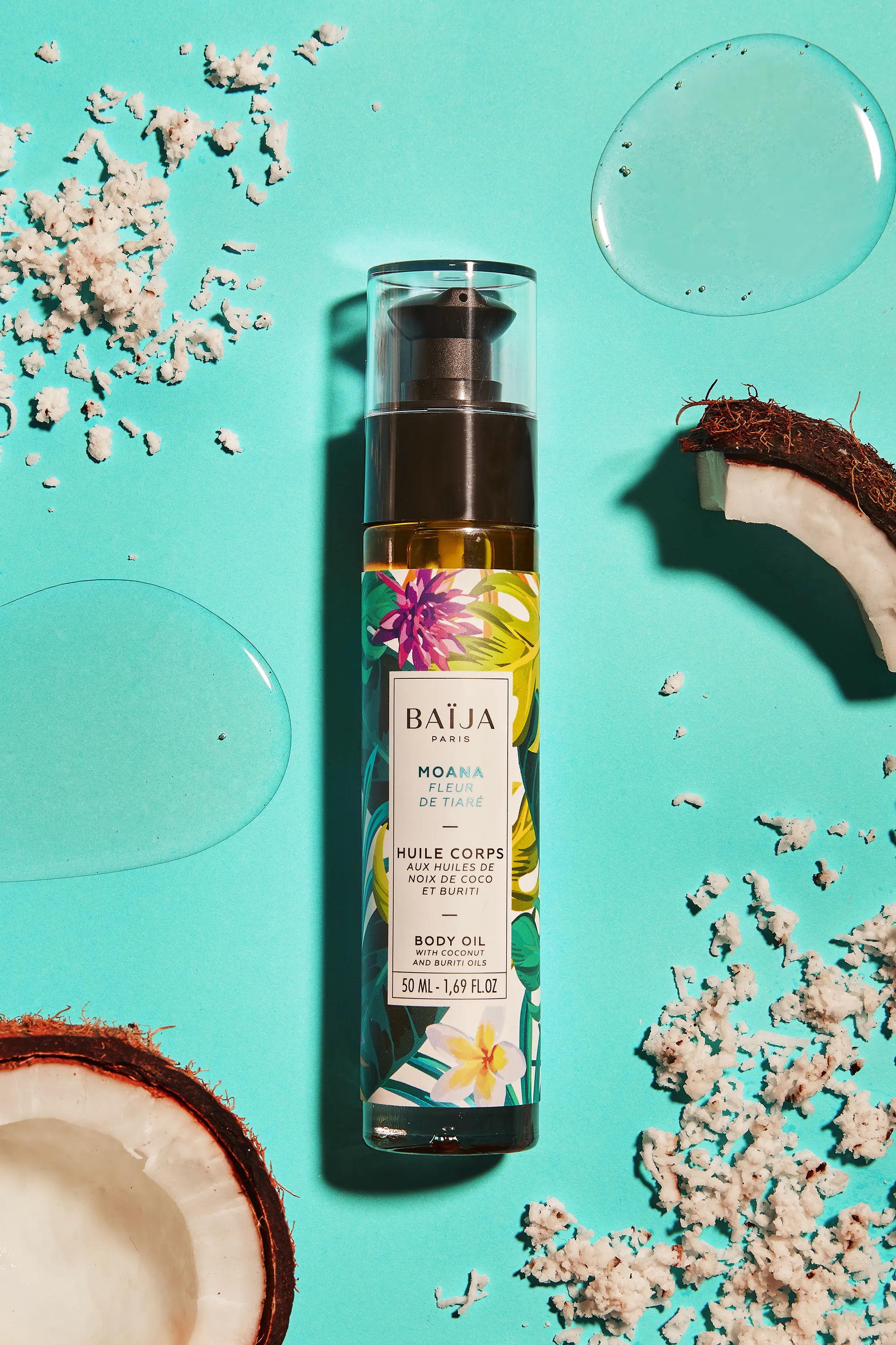 Baïja Huile corps & bain à la fleur de tiaré Moana-50 ml