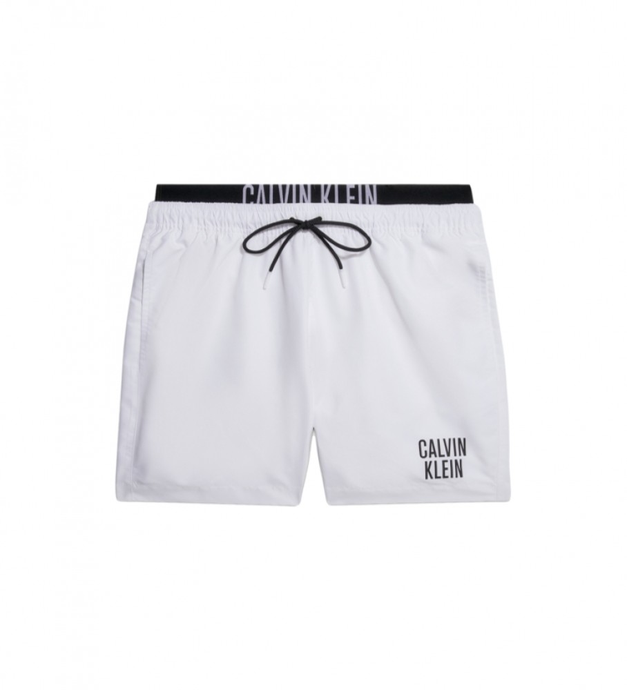 Calção de banho Calvin Klein Intense Power com cós duplo, branco
