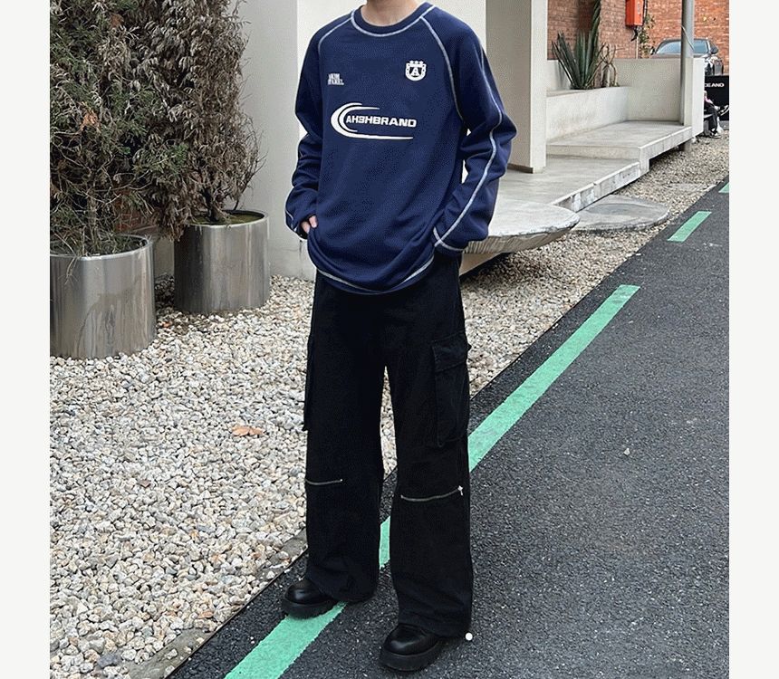 MRCYC - Sweatshirt met ronde hals en letters