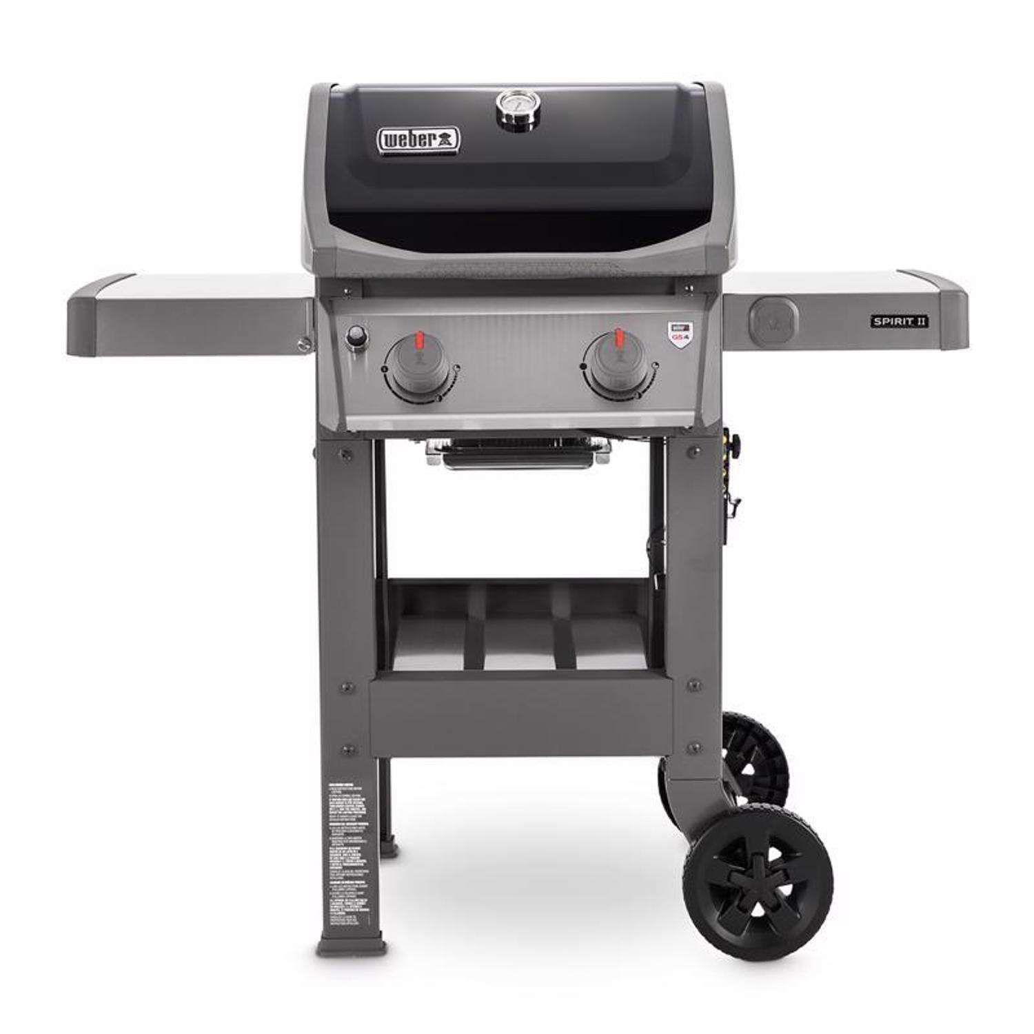 Churrasqueira a gás propano Weber Spirit II E-210 com 2 queimadores, preta.